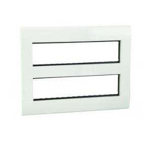 Legrand Myrius 16M White Plate With Frame, 6732 56